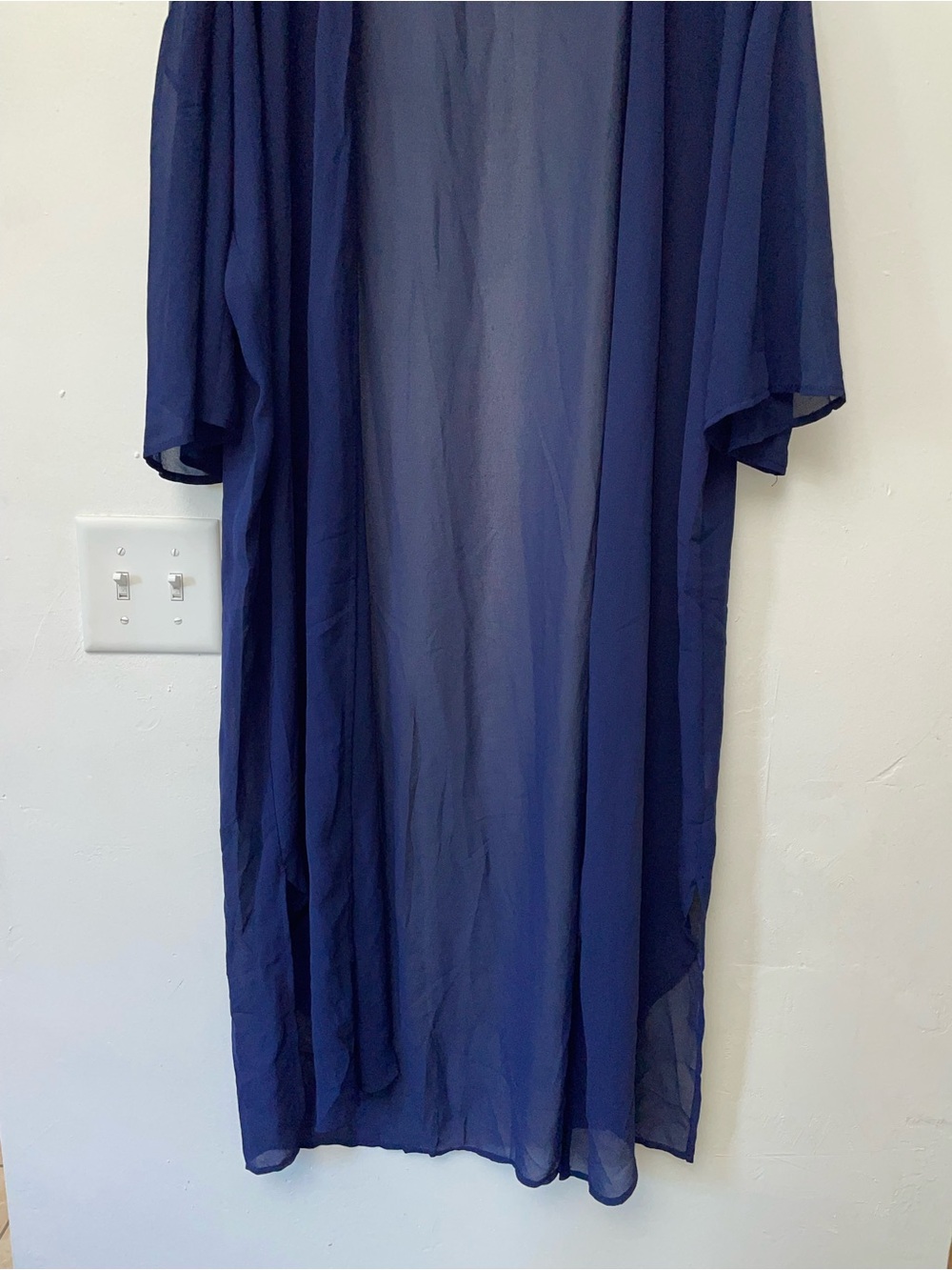 NWT Ninexis Blue Sheer Kimono Cardigan Cover Up S/M - Picture 2 of 4
